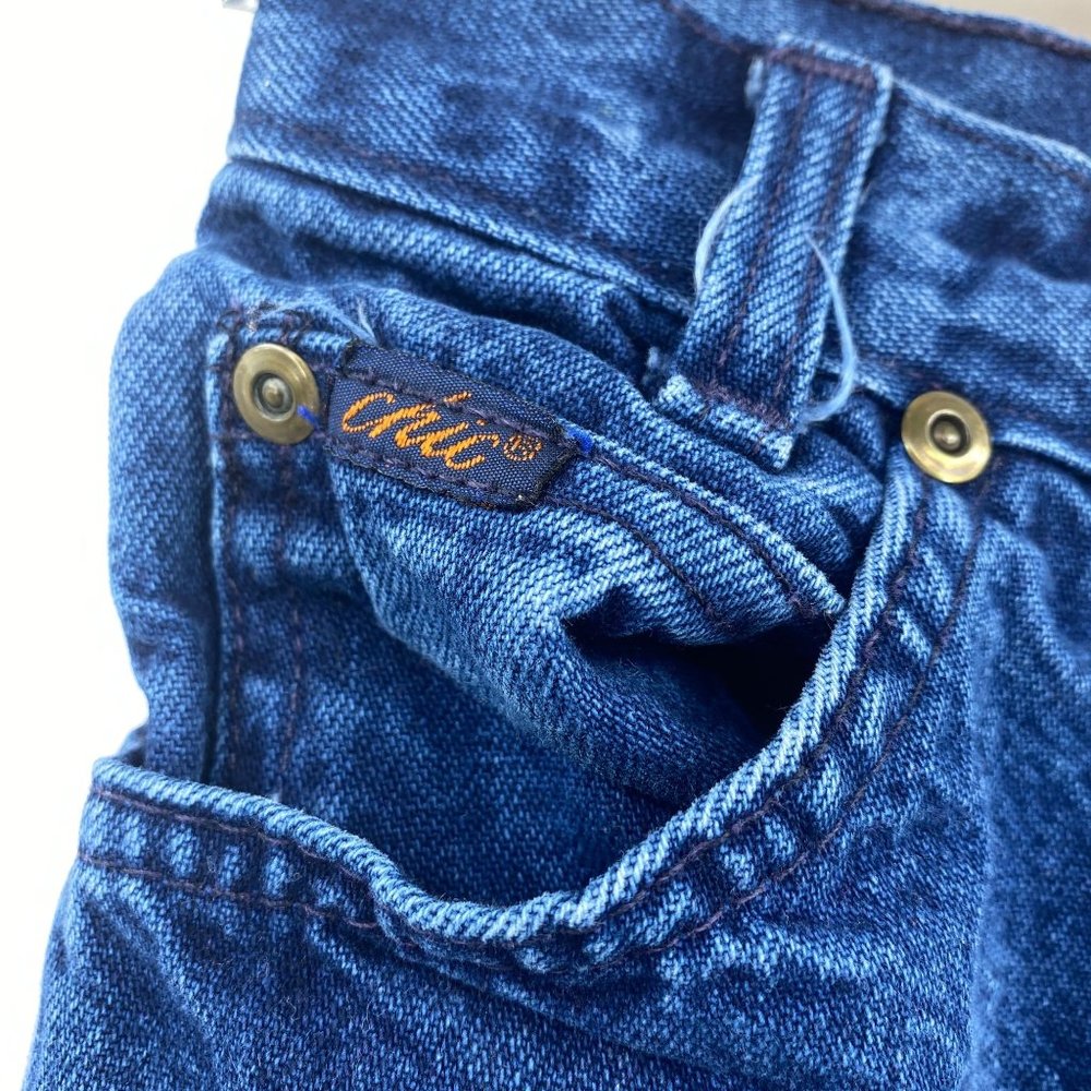 Vintage Chic girls denim jeans‎ size 7 slim dark wash high rise 90s - Picture 2 of 7